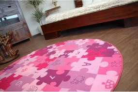 Detský koberec PUZZLE fiolet kruh