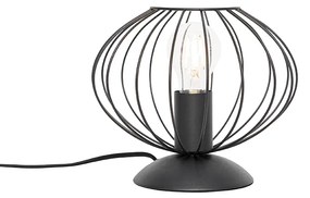 Priemyselná stolná lampa čierna - Margarita