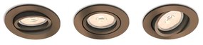 Philips 50393/05/PN Donegal 3SET SVIET. podhľadové GU10 3x55W, bez zdroja, meď, guľaté