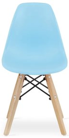 Set štyroch detských jedálenských stoličiek ZUBI - modré (4ks)