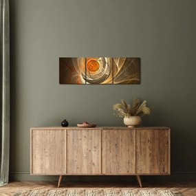 Obraz abstrakcie (s hodinami) (90x30 cm)