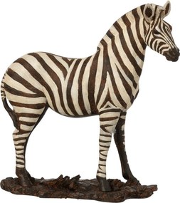 Bielo-čierna antik dekorácia Zebra - 31*11*32 cm