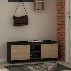 Skrinka na topánky Zoe (Antracit + Dub). Vlastná spoľahlivá doprava až k Vám domov. 1071767