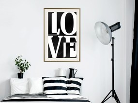 Artgeist Plagát - Black and White Love [Poster] Veľkosť: 40x60, Verzia: Čierny rám