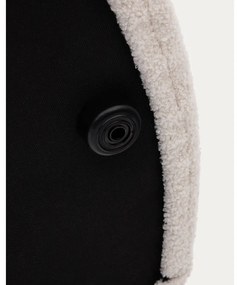 Krémový taburet z textílie buklé Kaeli – Kave Home