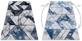 Koberec DE LUXE 632 geometrický - krém / granát