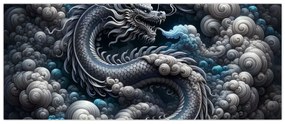 Obraz – Drak v dyme (120x50 cm)