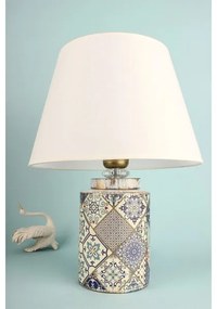 Stolná lampa RAMZES 1xE27/40W/230V biela/šedá