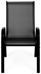 SADA 4 X ZÁHRADNÁ STOLIČKA ALDA ČIERNA