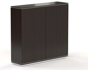 Vysoká skriňa Creator 162,8 x 44,5 x 150,7 cm, biela / wenge