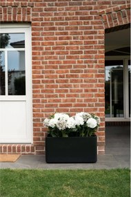 Hrantík MAXI ROUND, sklolaminát, šírka 80 cm, s kolieskami, čierny mat