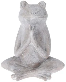 Záhradná figúrka z polistone Frog3, 31 cm, sivá