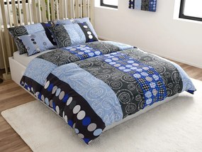 Bavlnené obliečky CIRCLES BLUE, modrá Rozmer obliečky: 70 x 90 cm | 140 x 200 cm