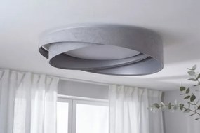 Stmievateľné LED stropné svietidlo SM. GALAXY M. LED/24W/230V pr. 55 cm sivá/strieborná + diaľkové ovládanie