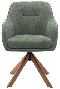 Zelené čalúnené jedálenské kreslá v súprave 2 ks Avola – Unique Furniture