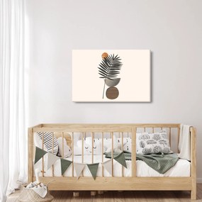 Obraz - Abstrakcia s palmovým listom (90x60 cm)