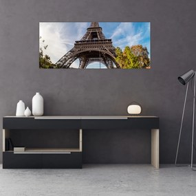 Obraz - Eiffelova farebná veža (120x50 cm)