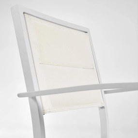 Záhradná stolička siley biela MUZZA