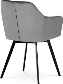 Jedálenská stolička zamatová, sivá DCH-425 GREY4