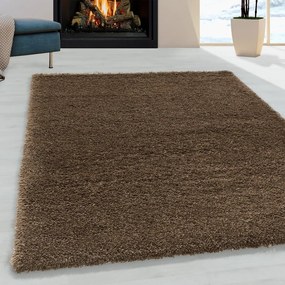 Tmavohnedý koberec 60x110 cm Fluffy – Ayyildiz Carpets