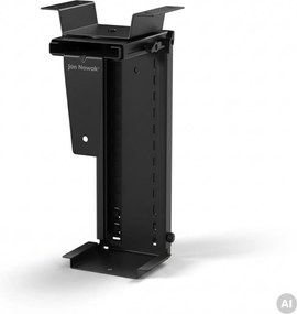 Držiak na počítač pod stôl, nastaviteľný, kovový, čierny: PC HOLDER
