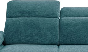 Rohová sedačka Aldon, petrolejová štruktúrovaná látka, pravý roh