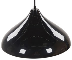 Závesná kovová lampa čierna ISKAR Beliani