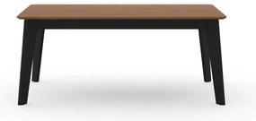 Rozkladací jedálenský stôl s doskou v dekore orechového dreva v prírodnej farbe 100x180 cm Shadow – TemaHome