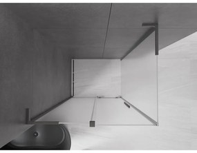 Mexen Velar L, sprchový kút s posuvnými dverami 110 x 80 cm, 8mm sklo námraza, grafit brúsený, 871-110-080-33-66