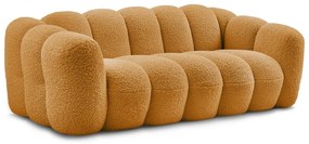 Pohovka z textílie buklé v horčicovej farbe 232 cm Hippolyte – Bobochic Paris