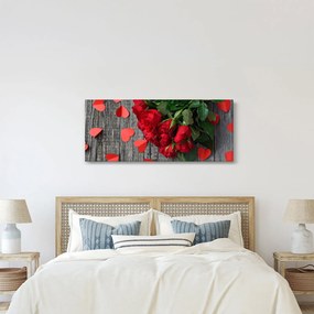 Obraz - kytica ruží (120x50 cm)