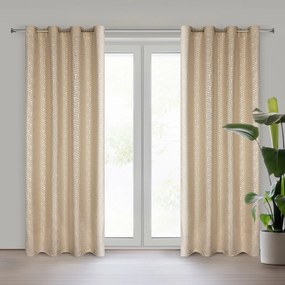 ZÁVES NA KRÚŽKOCH SEMI 140X250 CM VZOROVANÁ