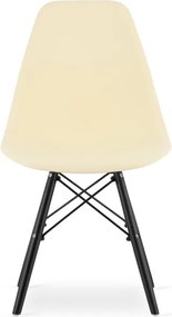Set jedálenských stoličiek OSAKA krémové (čierne nohy) 4ks