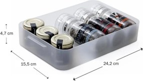 Súprava 5 plastových úložných organizérov PURE BOX A5, mliečny