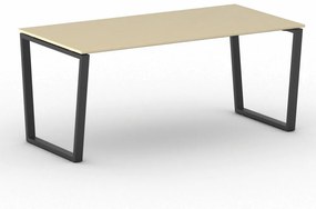 Kancelársky stôl PRIMO IMPRESS, čierna podnož, 1800 x 900 mm, breza