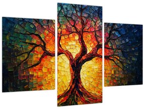 Obraz - Strom života v mozaike (90x60 cm)
