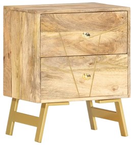 Nočný stolík 40x30x50 cm masívne mangovníkové drevo 285876