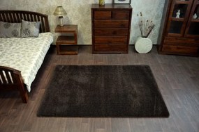 Koberec Micro fiber soft shaggy hnedý