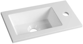Aqualine Aqualine, Umývadlo 40x22cm, liaty mramor, biela, LM420
