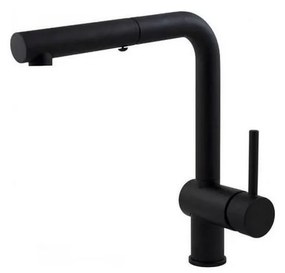 Paffoni - Drezová batéria s vysúvateľnou sprchou LIGHT 29,2 cm čierna