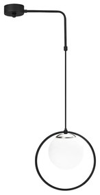 Čierne kovové závesné svietidlo Opviq lights Elpidas