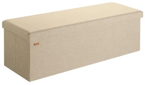 Casaria Taburet s úložným priestorom EDMUND 115x38x38cm, béžová