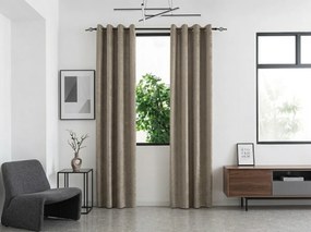 Zatemňovací záves LOOM VELVET 140x250 cm, béžovohnedý Zavesenie: Kovové krúžky