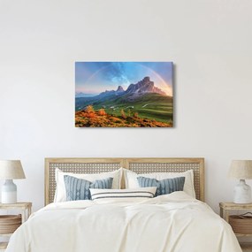 Obraz dúhy nad skaliskami (90x60 cm)