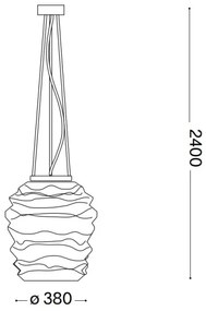 Ideal Lux - Luster na lanku KARMA 1xE27/60W/230V pr. 38 cm biela