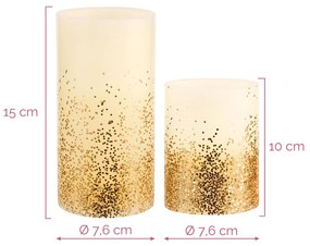 Pauleen Golden Glitter Candle LED sviečka 2 kusy