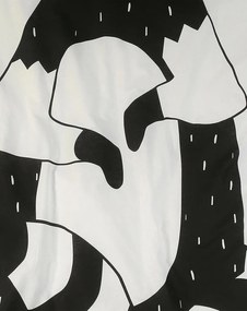 Bavlnené obliečky do postieľky RACCOON čierno-biele Rozmer obliečky: 40 x 60 cm | 100 x 135 cm