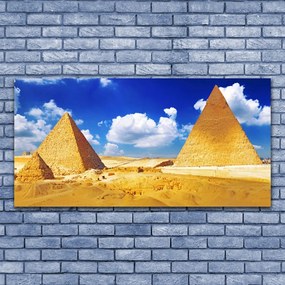 Obraz na akrylátovom skle Púšť piramida krajina 120x60 cm