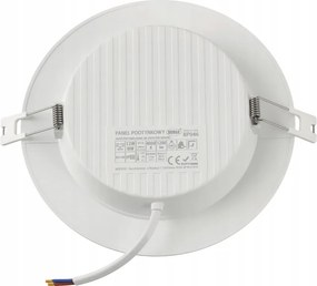 LED stropný panel zapustený okrúhly 12W 1200lm biely