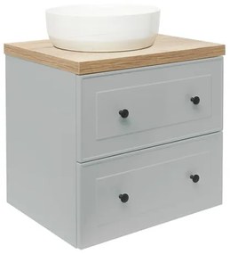 Kúpeľňová skrinka s umývadlom Naturel Forli 60x53x46 cm v šedej farbe mat FORLI60GMD, 1 ks